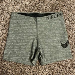 Striped Nike pro spandex shorts